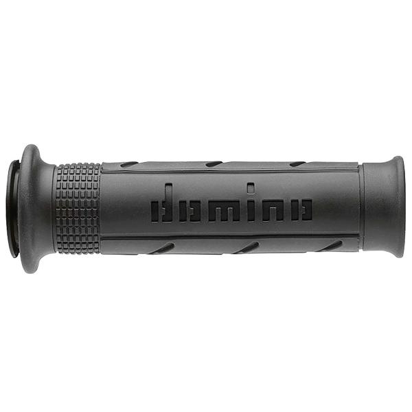 REVETEMENT POIGNEE DOMINO ROAD BI-COMPOSANTS NOIR / ANTRACITE  A250 OPEN END 120-125mm (LA PAIRE)