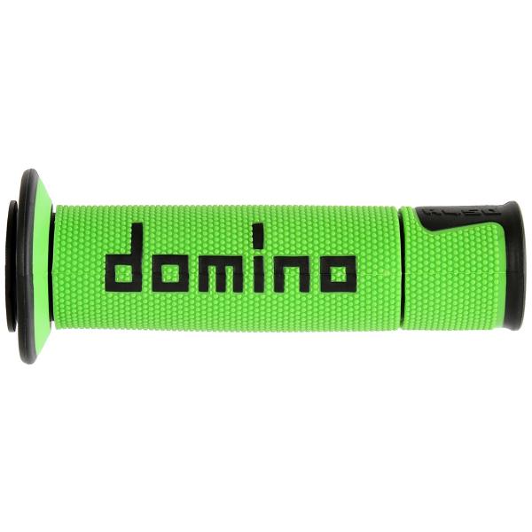 REVETEMENT POIGNEE DOMINO MOTO ON ROAD A450 VERT / NOIR OPEN END 120-125mm (LA PAIRE)