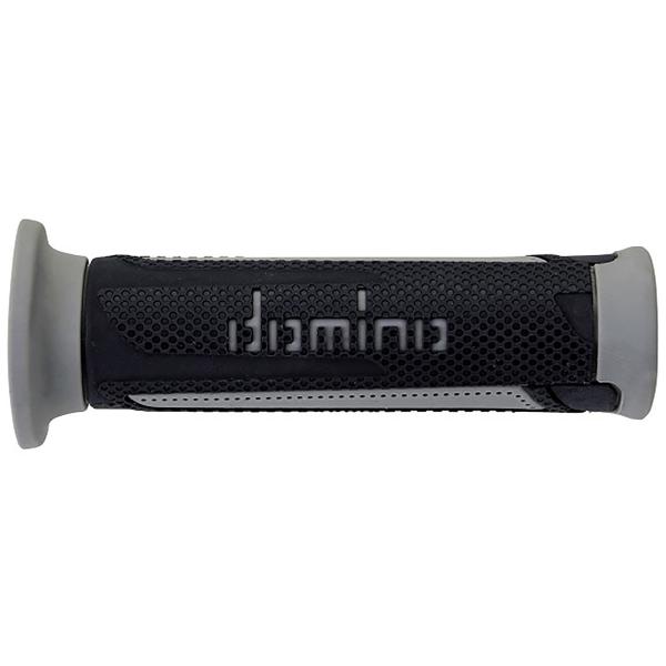 REVETEMENT POIGNEE DOMINO MOTO TOURING  A350  NOIR/GRIS  OPEN END 120mm (LA PAIRE)