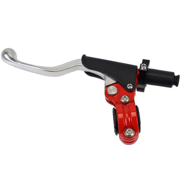POIGNEE / LEVIER EMBRAYAGE + COCOTTE ALU / ROUGE CROSS ENDURO / MECABOITE ( QUALITE PREMIUM )