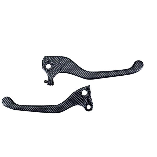 LEVIER SCOOTER ADAPT. YAMAHA SPIRIT 99 IMIT CARBONE (LA PAIRE) (OEM : 4VV-H3922-10 + 4SB-H3912-00)
