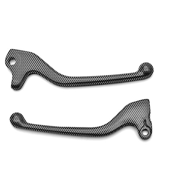 LEVIER SCOOTER ADAPT. MBK BOOSTER (à partir de) 2004  / STUNT / YAMAHA BWS (à partir de) 2004  / SLIDER  IMITATION CARBONE (LA PAIRE) (OEM : 5JH-H3912 / H3922-00)