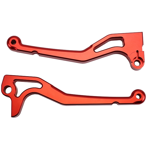 LEVIER SCOOTER CNC CARENZI ADAPT. MBK BOOSTER 2004-> / STUNT / ROCKET / MACH G  ROUGE  (LA PAIRE)