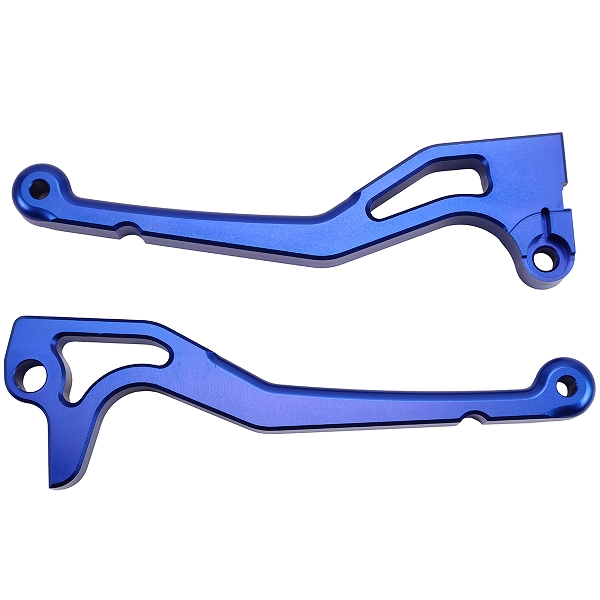 LEVIER SCOOTER CNC CARENZI ADAPT. MBK BOOSTER 2004-> / STUNT / ROCKET / MACH G  BLEU (LA PAIRE)