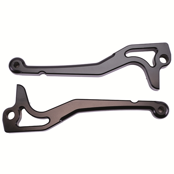 LEVIER SCOOTER CNC CARENZI ADAPT. MBK NITRO / YAMAHA AEROX / CPI GTR ALU  NOIR  (LA PAIRE)