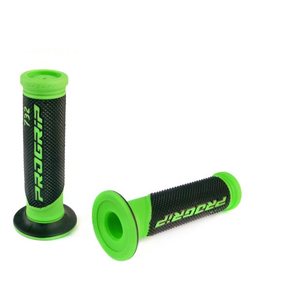 REVETEMENT POIGNEE PROGRIP 732 VERT FLUO / NOIR CLOSED END 125mm (LA PAIRE)