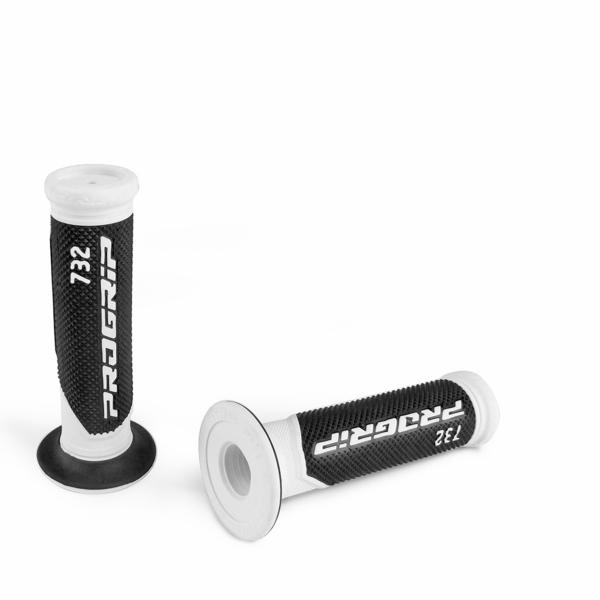 REVETEMENT POIGNEE PROGRIP 732 BLANC / NOIR CLOSED END 125mm (LA PAIRE)