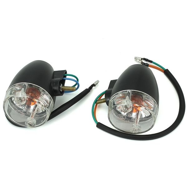 CLIGNOTANT ARRIERE ADAPT. SYM ORBIT 2 50 -125cc 2T ET 4T 2010-2014 NOIR  (LA PAIRE) (OEM : 33600-ABA-0000 / 33650-ABA-0000)