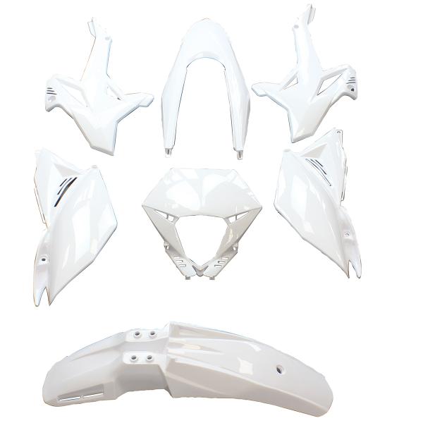 KIT CARROSSERIE ADAPT. BETA 50 RR MOTARD 2012>2020 (7 PIECES) BLANC