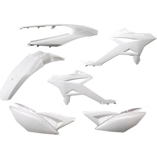 KIT CARROSSERIE ADAPT. BETA 50 RR MOTARD 2012>2020 (6 PIECES) BLANC ECO