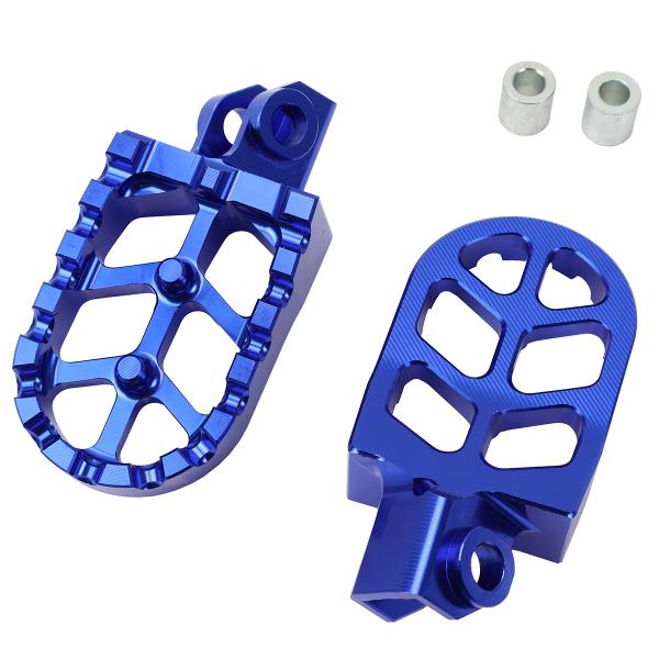 REPOSE PIED MOTO CNC CARENZI  ALU ADAPT RIEJU MRT 50CC  (LIVRE AVEC AXE Ø8mm ) BLEU