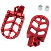REPOSE PIED MOTO CNC CARENZI  ALU  ADAPT RIEJU MRT 50CC  (LIVRE AVEC AXE Ø8mm ) ROUGE