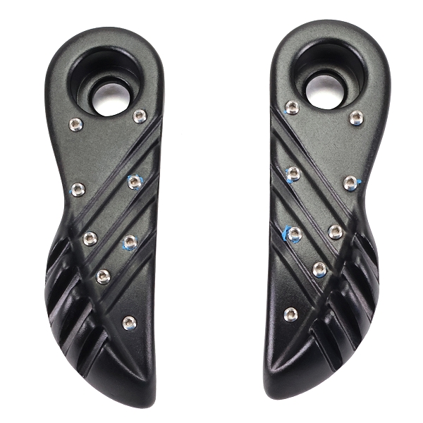 REPOSE PIEDS ADAPT. MBK 50 BOOSTER 2004> / YAMAHA 50 BWS 2004>  NOIR  (LA PAIRE)