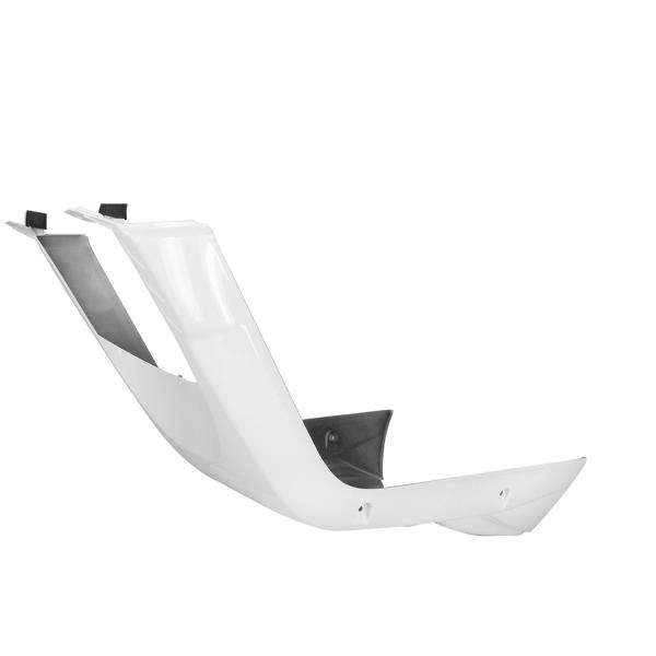 BAS DE CAISSE / CACHE INFERIEUR CHASSIS ADAPT. MBK BOOSTER 2004-2017 / YAMAHA 50 BWS 2004-2017  BLANC