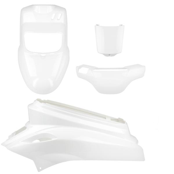 KIT CARROSSERIE ADAPT. MBK 50 BOOSTER 2004-2017 / YAMAHA 50 BWS 2004-2017 ( TYPE ORIGINE ) BLANC (4 PIECES)