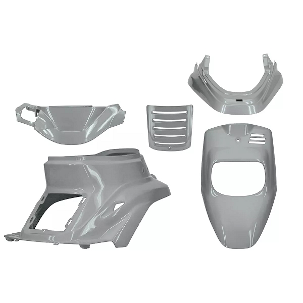 KIT CARROSSERIE ADAPT. MBK 50 BOOSTER 1999-2003 / YAMAHA 50 BWS 1999-2003 GRIS NARDO (5 PIECES)