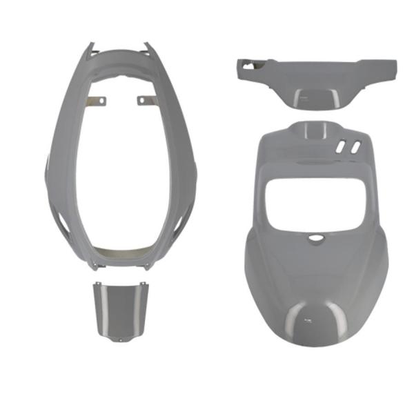 KIT CARROSSERIE ADAPT. MBK 50 BOOSTER 2004-2017 / YAMAHA 50 BWS 2004-2017 ( TYPE ORIGINE ) GRIS NARDO (4 PIECES)