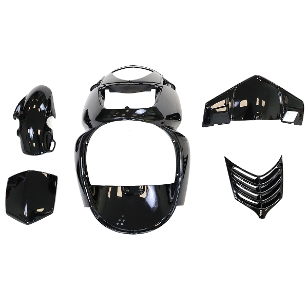 KIT CARROSSERIE ADAPT. APRILIA SONIC 50CC 1998-2008  NOIR BRILLANT (5 PIECES)