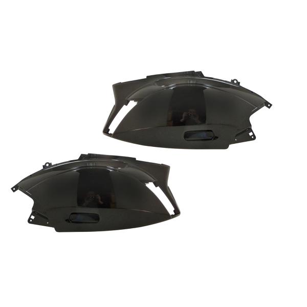 CAPOT MOTEUR DROIT ET GAUCHE ADAPT. PIAGGIO ZIP 50 2T AIR / 4T LIQUIDE H2O NOIR METAL