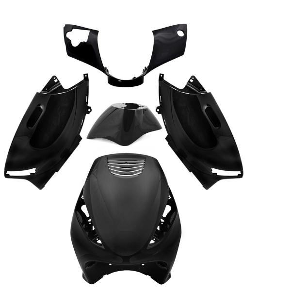 KIT CARROSSERIE ADAPT. PIAGGIO ZIP 50 2T 2000> NOIR AIR (5 PIECES)