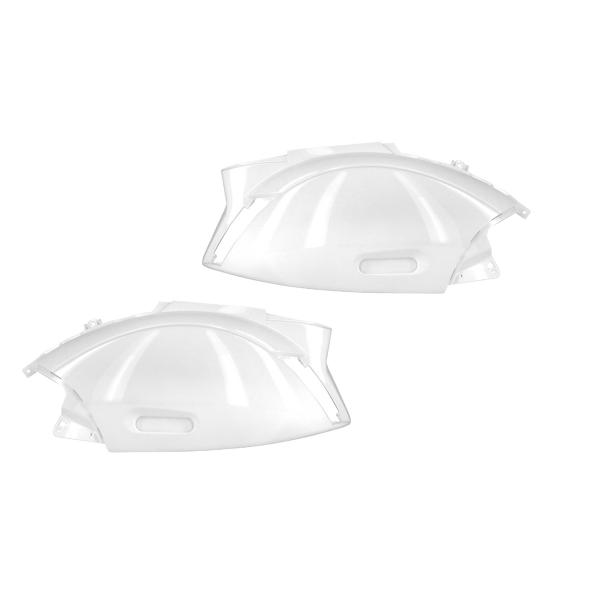 CAPOT MOTEUR DROIT + GAUCHE  ADAPT. PIAGGIO ZIP 50 2T AIR / 4T LIQUIDE H2O BLANC