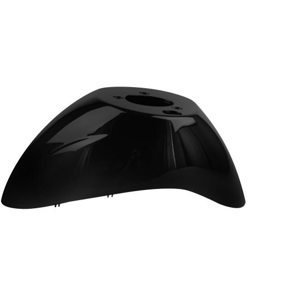 GARDE BOUE AVANT ADAPT. PIAGGIO ZIP SP2 50 2T LC  NOIR METAL (MONO FOURCHE)