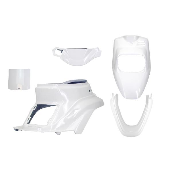 KIT CARROSSERIE ADAPT. MBK 50 BOOSTER 1999-2003 / YAMAHA 50 BWS 1999-2003 BLANC (5 PIECES)