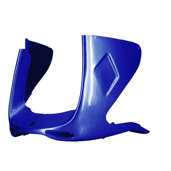 TABLIER AVANT INFERIEUR ADAPT. MBK NITRO / YAMAHA AEROX BLEU METAL (BAS DE CAISSE)