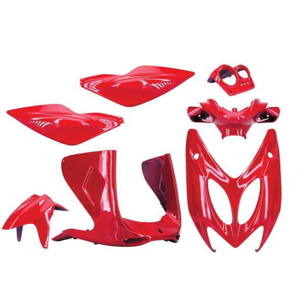 KIT CARROSSERIE ADAPT. MBK NITRO / YAMAHA AEROX ROUGE SCUDERIA 1997-2012 (7 PIECES)