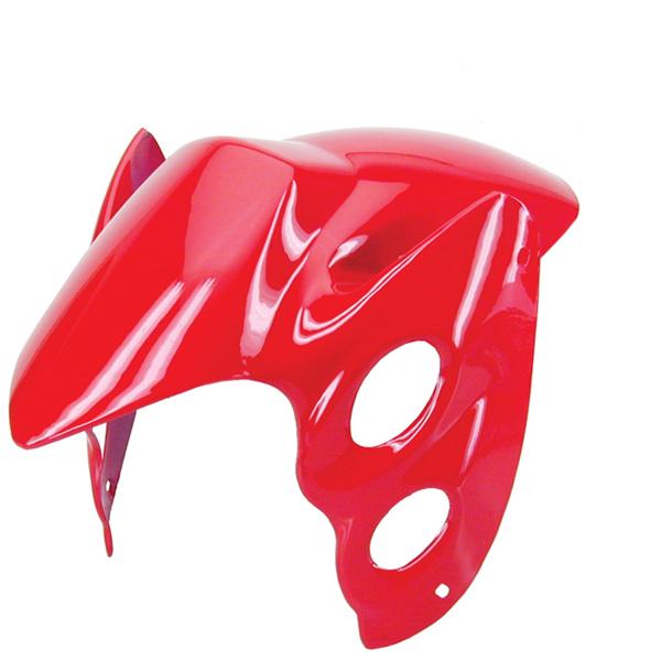 GARDE BOUE AVANT ADAPT. MBK 50 BOOSTER NG. ROCKET / YAMAHA 50 BWS BUMP. SPY ROUGE SCUDERIA
