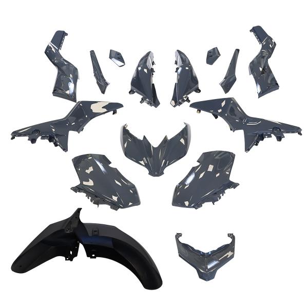 KIT CARROSSERIE ADAPT. YAMAHA XMAX 125CC 2018-2022  / XMAX 300CC 2017-2022  / XMAX 400CC 2018-2020  GRIS NARDO  (15 PIECES)