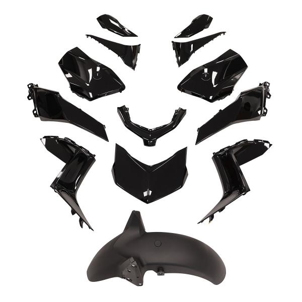 KIT CARROSSERIE ADAPT. YAMAHA XMAX 125-300CC 2023-2026 NOIR BRILLANT (13 PIECES)