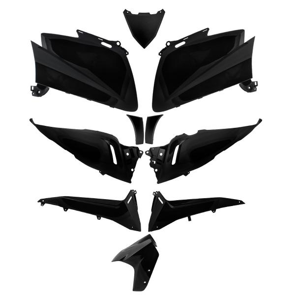 KIT CARROSSERIE ADAPT. YAMAHA TMAX 530CC 2012-2014 NOIR BRILLANT (10 PIECES)