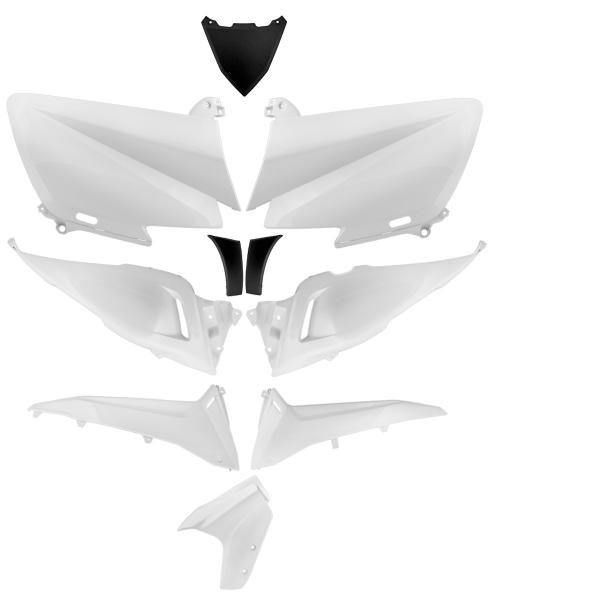 KIT CARROSSERIE ADAPT. YAMAHA TMAX 530CC 2012-2014 WHITE COMPETITION (10 PIECES)