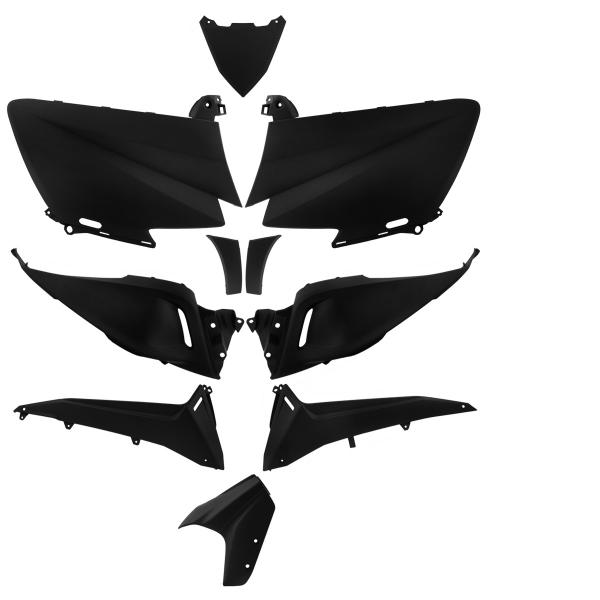 KIT CARROSSERIE ADAPT. YAMAHA TMAX 530CC 2012-2014  NOIR MAT (10 PIECES)