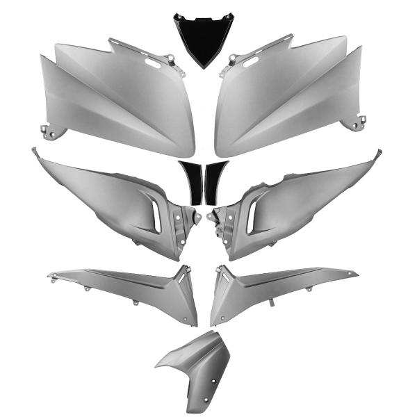 KIT CARROSSERIE ADAPT. YAMAHA TMAX 530CC 2012-2014 GRIS MAT (10 PIECES)