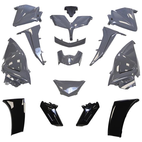 KIT CARROSSERIE ADAPT. YAMAHA TMAX 530CC 2015-2016 GRIS NARDO  (15 PIECES)
