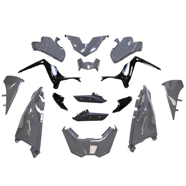 KIT CARROSSERIE ADAPT. YAMAHA TMAX 530cc 2017-2019  SX / DX  GRIS NARDO (15 PIECES)