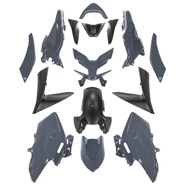 KIT CARROSSERIE ADAPT. YAMAHA TMAX 560CC GRIS NARDO  2022-2024  (15 PIECES)