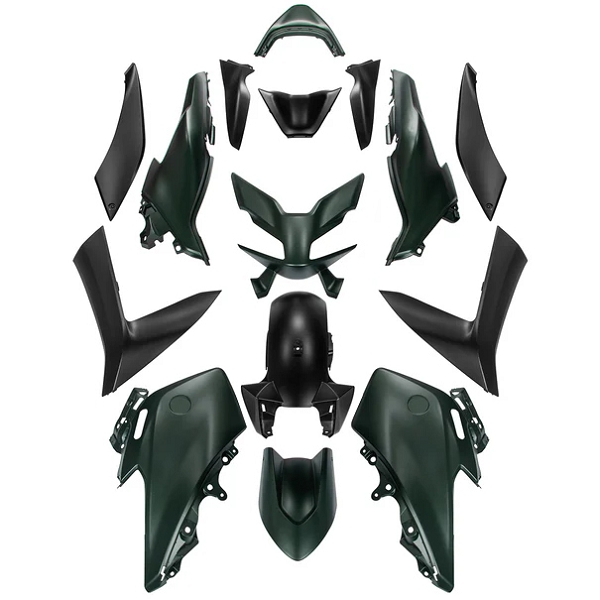 KIT CARROSSERIE ADAPT. YAMAHA TMAX 560CC 2022-2024 DARK PETROL  (15 PIECES)
