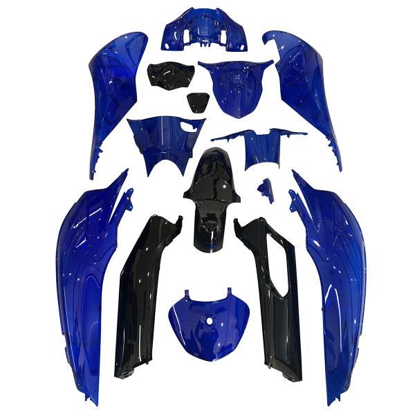 KIT CARROSSERIE ADAPT. HONDA SH125-150CC 2020-2024  BLEU TRANSPARENT  (15 PIECES ) ( U216R )