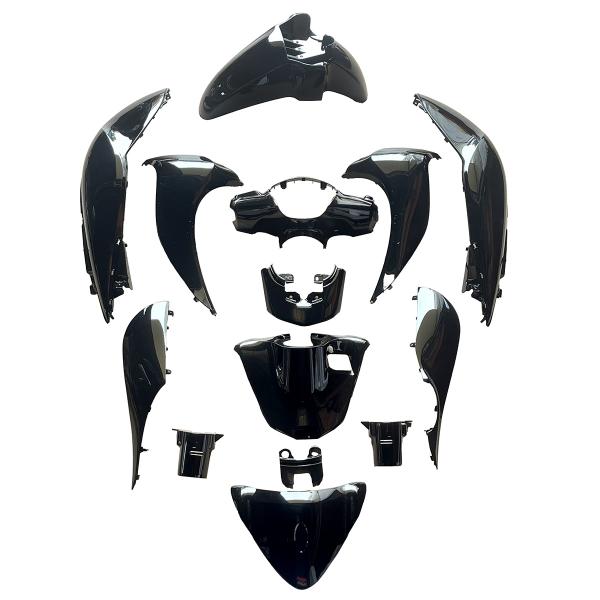 KIT CARROSSERIE ADAPT. HONDA SH125CC MODE 2014-2019 NOIR  (14 PIECES) ( NHB25M  )