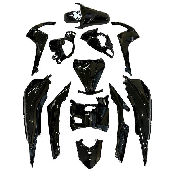 KIT CARROSSERIE ADAPT. HONDA VISION 110CC 2014-2019 NOIR  (12 PIECES) ( NHB25M )