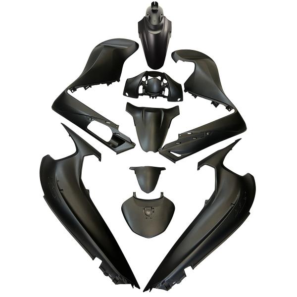 KIT CARROSSERIE ADAPT. HONDA SH 350CC 2021-2024 NOIR MAT  (9 PIECES)