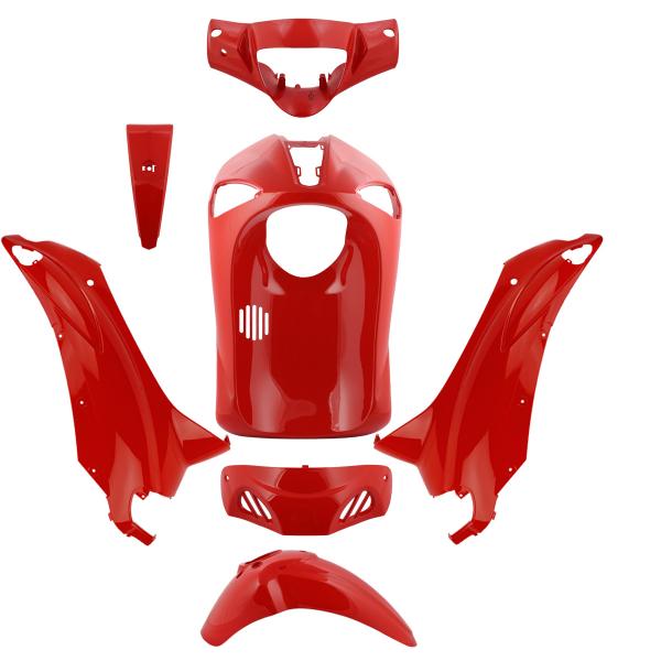 KIT CARROSSERIE ADAPT. PIAGGIO LIBERTY 50 / 125 / 150 / 200cc 2004-2014 (7 PIECES) ROUGE