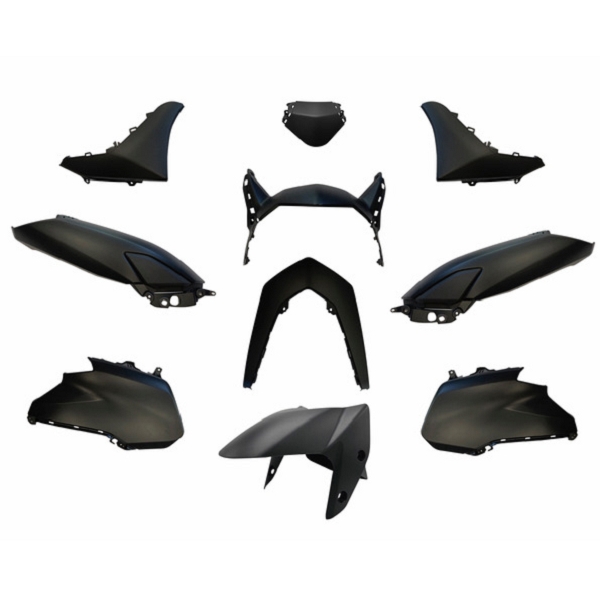 KIT CARROSSERIE ADAPT. YAMAHA NMAX 125CC 2021-2024  NOIR MAT (12 PIECES)