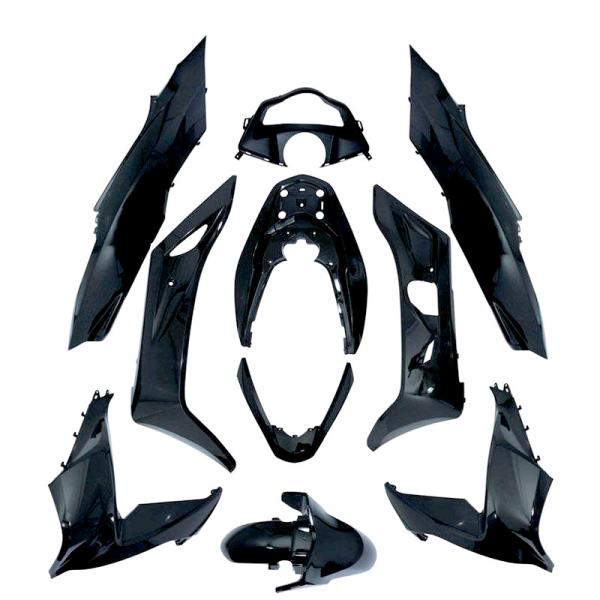 KIT CARROSSERIE ADAPT. HONDA PCX 125CC 2014-2016  NOIR BRILLANT (15 PIECES)