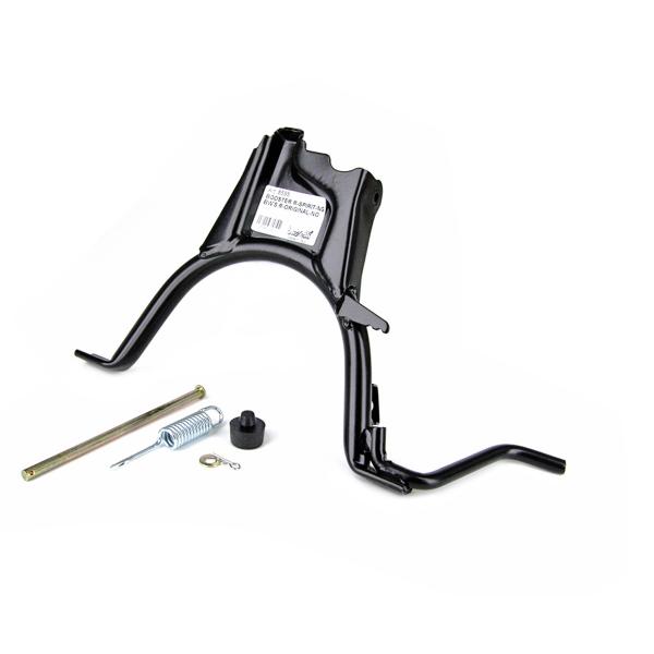 BEQUILLE CENTRALE BUZZETTI ADAPT. MBK 50 BOOSTER 2004>. ROCKET. NG / YAMAHA 50 BWS 2004. BUMP. SPY NOIR  ( 8595 )