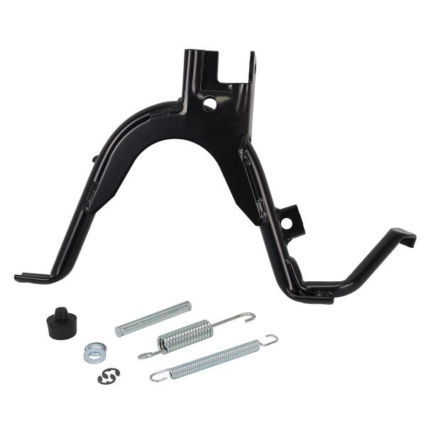 BEQUILLE CENTRALE BUZZETTI ADAPT. MBK 50 OVETTO 2T. MACH G / YAMAHA 50 NEOS 2T. JOG R NOIR  (OEM : 5AD-F7111-01) ( 8612 )