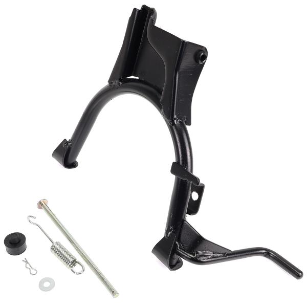 BEQUILLE CENTRALE TNT ADAPT. MBK 50 BOOSTER 2004>. ROCKET. NG / YAMAHA 50 BWS 2004. BUMP. SPY NOIR (OEM : 5WW-F7111-00 / 5FX-F7111-02) ( H : 230MM )